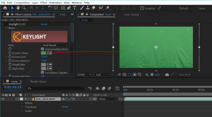 After Effects Keylight